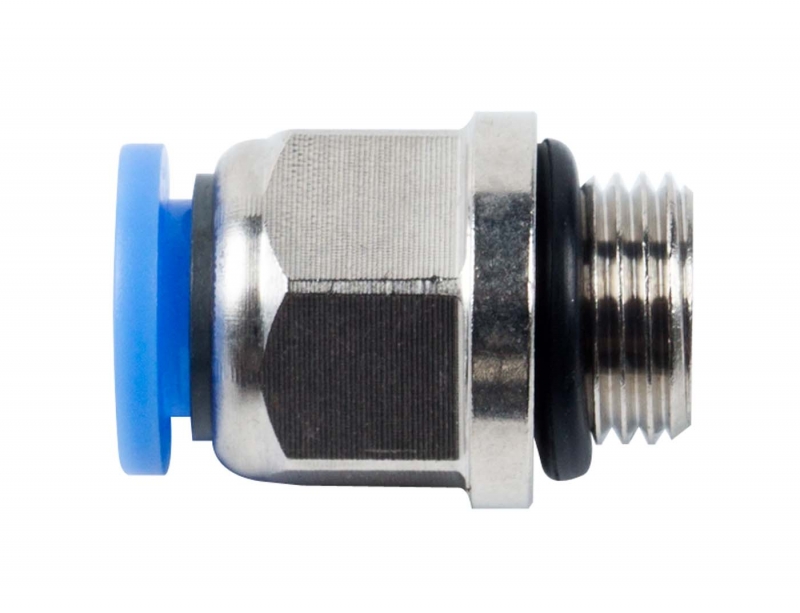 Push-in connector 1/4 male x 6 mm, straight, 16 bar