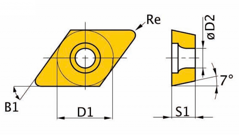 HM-replacement inserts ISO DCMT11T304