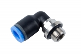 Push-in connector 1/8 male x 6 mm, angle, 15 bar