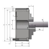 BISON Dreibackendrehfutter Guss Ø 125 mm zentrisch